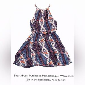 Boutique Colorful Patterned Dress